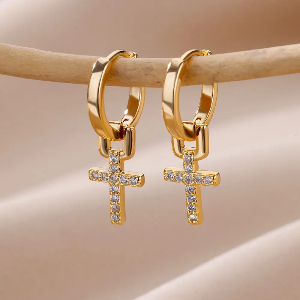 Pendientes Cruz Latina