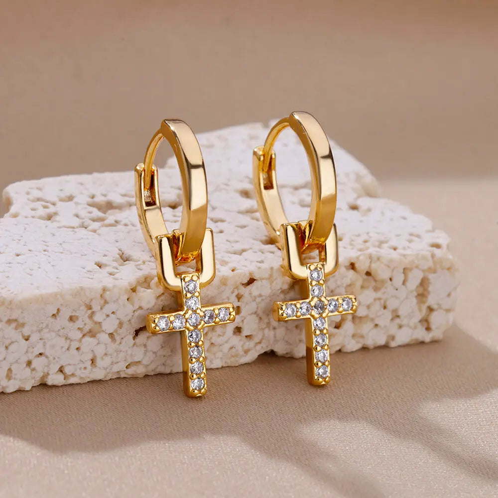 Pendientes Cruz Latina