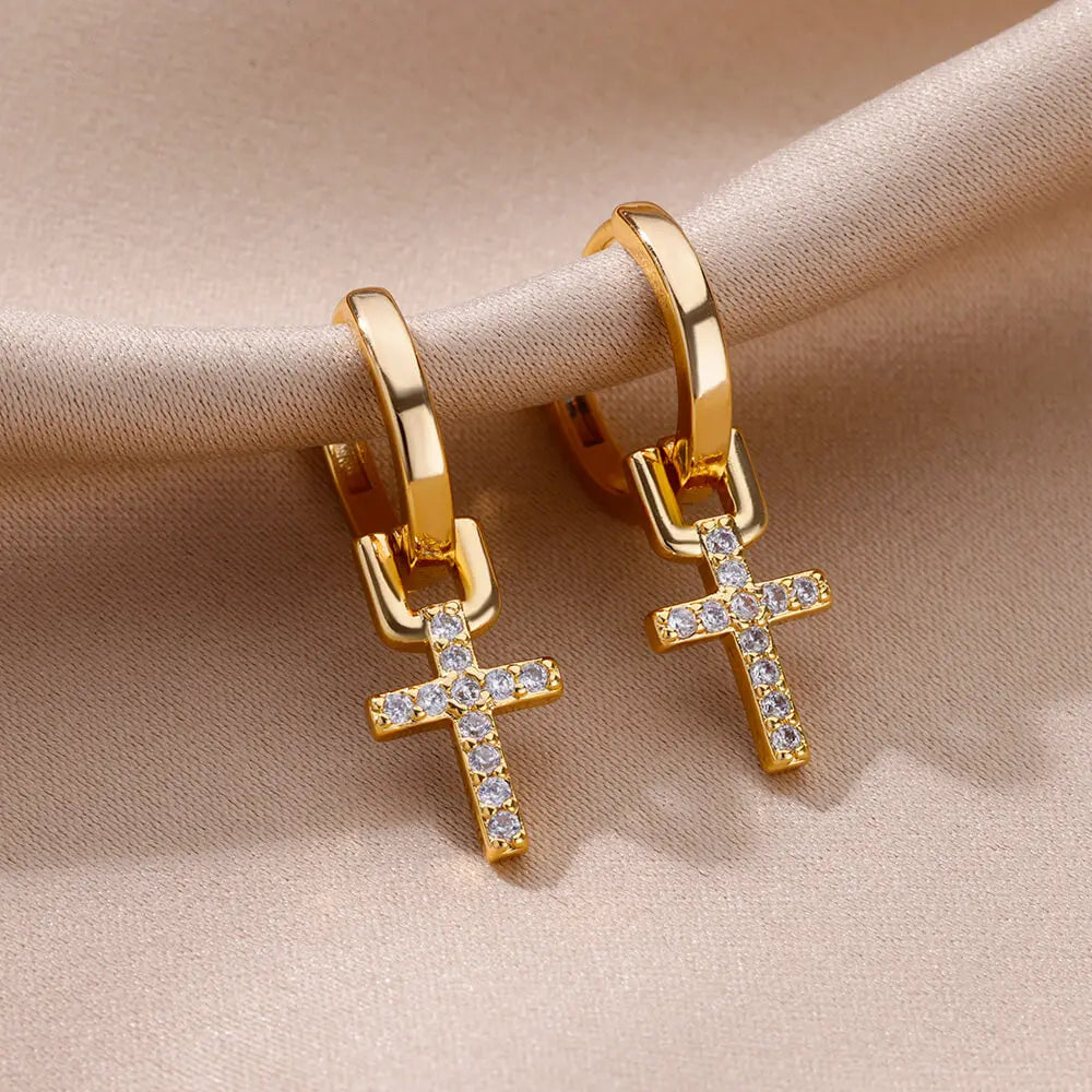 Pendientes Cruz Latina