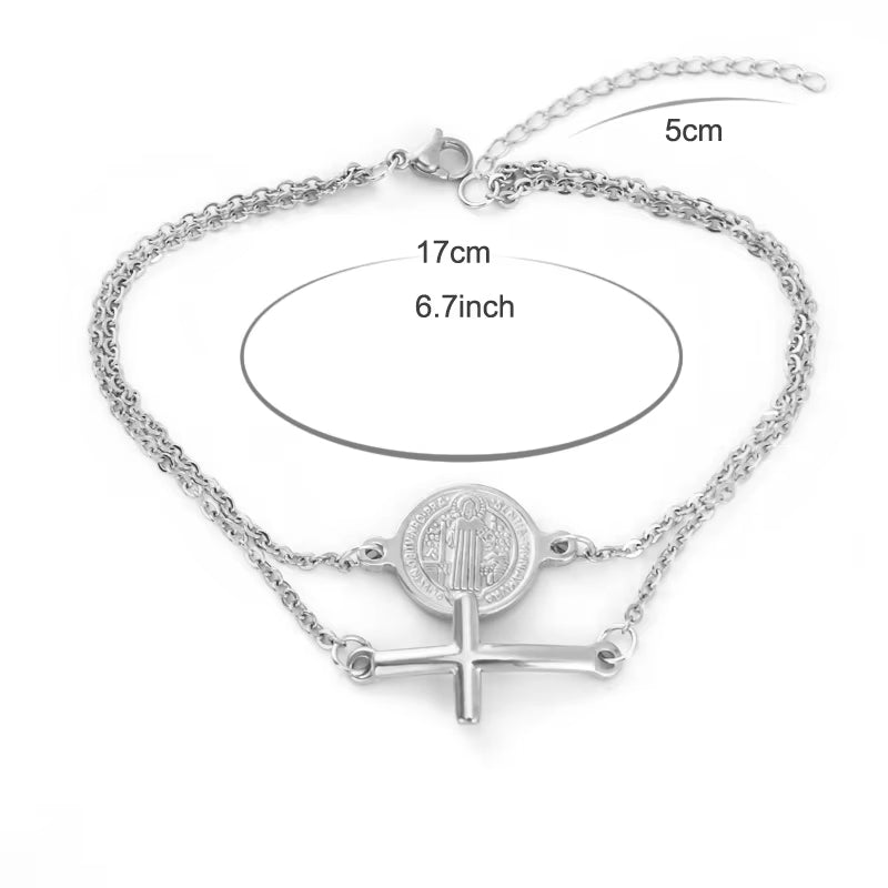 Pulsera de San Benito doble capa