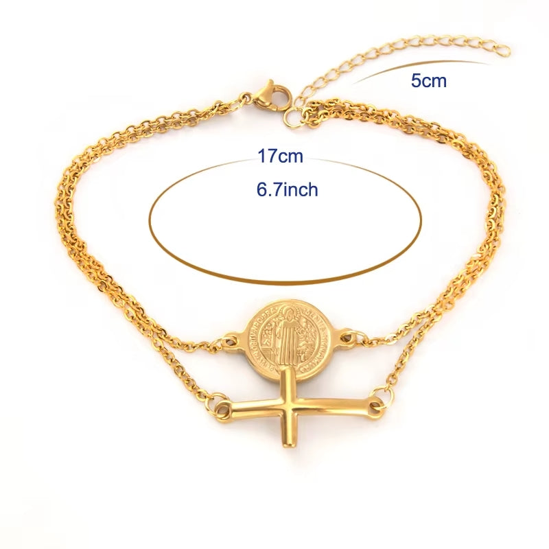 Pulsera de San Benito doble capa